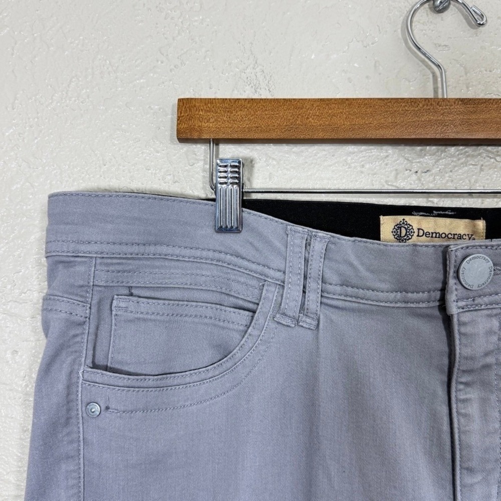 Democracy Ab-Solution Gray Pants 16 Tapered Ankle Stretch Slimming B1304PEX2 - Picture 4 of 10